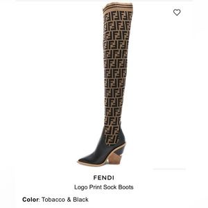 Logo Print Sock Boots